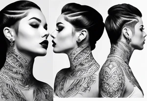 Full neck ice tattoo tattoo idea