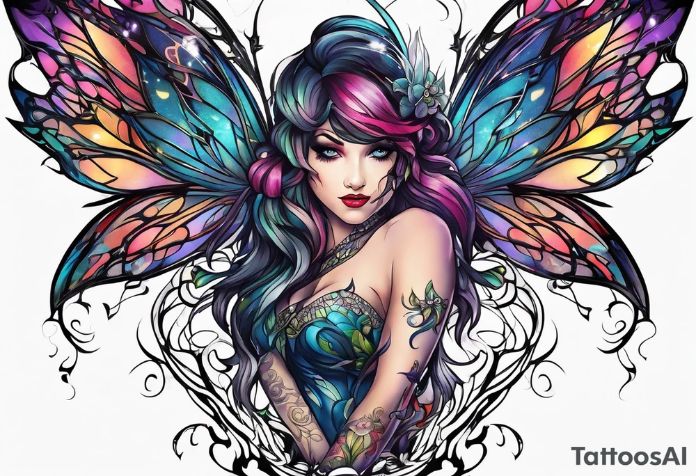 Evil fairy tattoo idea