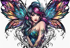 Evil fairy tattoo idea