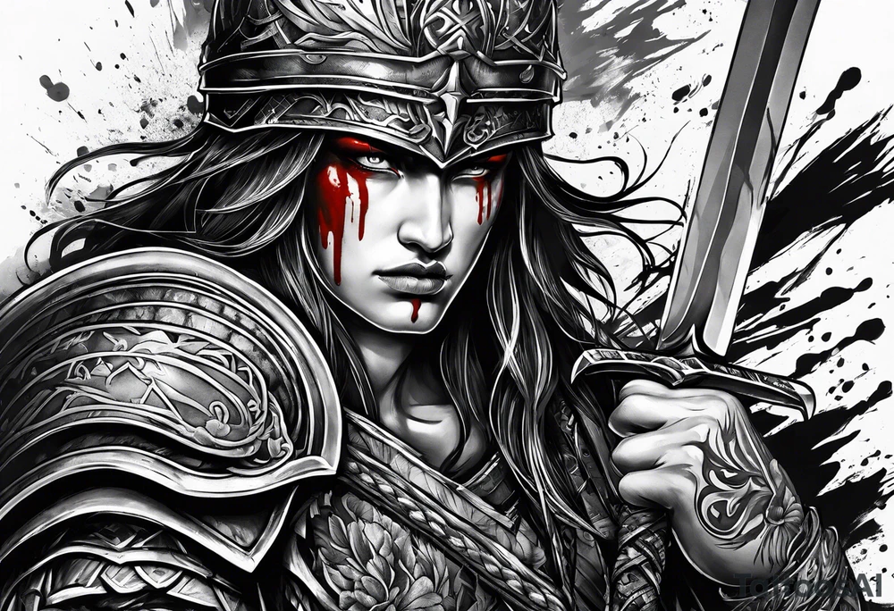 Warrior
Fighting
Bloody tattoo idea