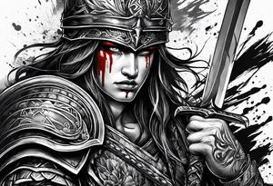 Warrior
Fighting
Bloody tattoo idea