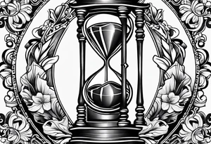 American traditional hourglass tattoo idea