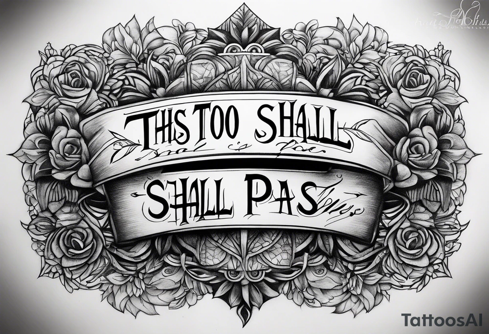 This too shall pass written tattoo idea