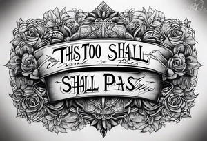 This too shall pass written tattoo idea