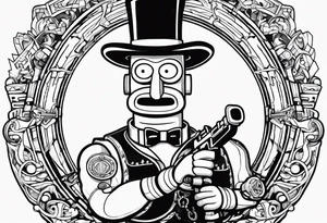 Futurama Bender Fry's that where he says fuck you tattoo idea