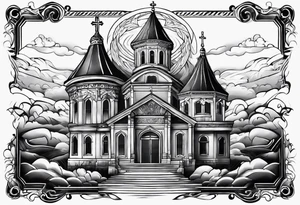Valhalla word church tattoo idea