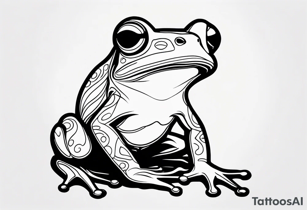 a psychedelic frog tattoo idea
