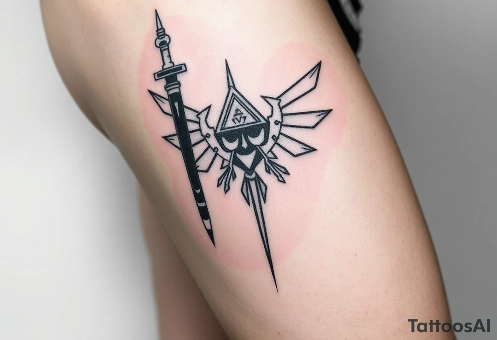 Testosterone injection site with zelda tattoo idea