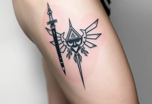 Testosterone injection site with zelda tattoo idea