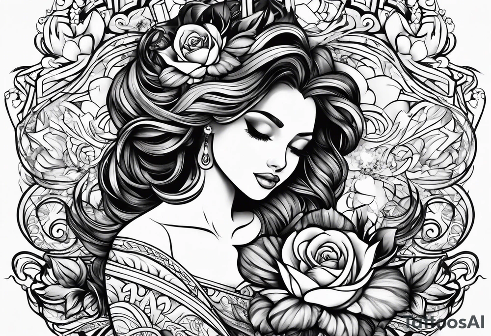 love pattern tattoo idea