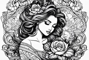 love pattern tattoo idea