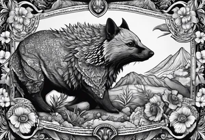 Animals
1 Bull
1 Badger
1 Axolotl
1 Canary
1 Wolf
1 Cat
1 Lizard tattoo idea