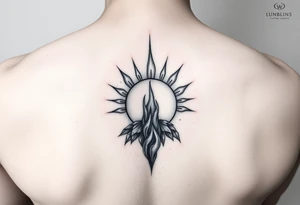 Surviving to living, ashes, flame, sunrise tattoo idea