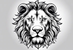 lion with mane tattoo idea