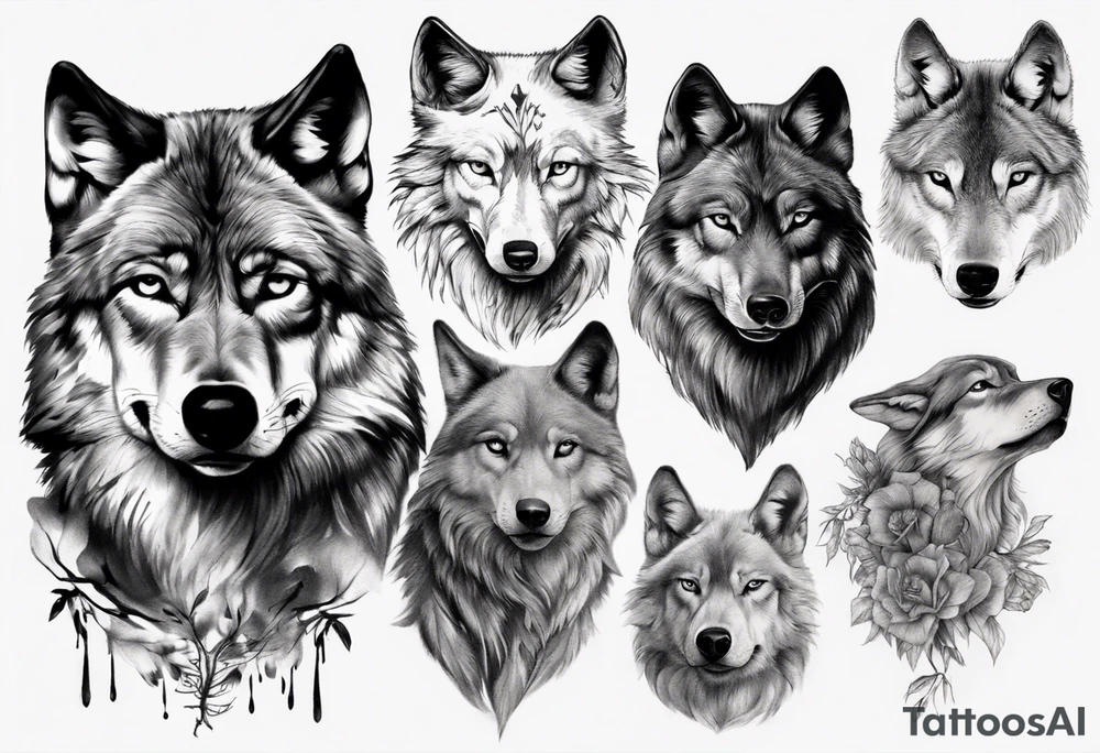 wolf photorealism tattoo idea