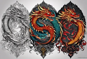 Semi muscular back tattoo that is inspired by the yakoza tattoos, don’t take the whole back, just the middle, and put a dragon in it tattoo idea