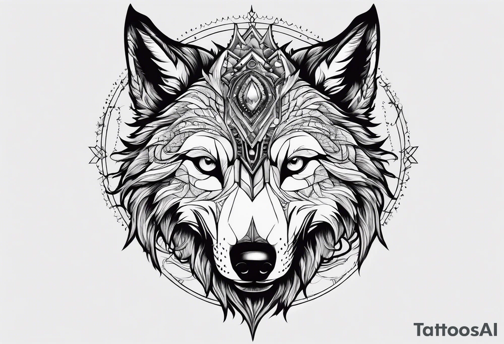 a wolf revealing its skull inspired by elden ring tattoo idea