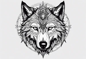 a wolf revealing its skull inspired by elden ring tattoo idea