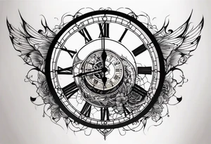 Clock thats cracked tattoo idea