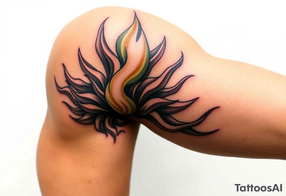 huge flames tattoo idea