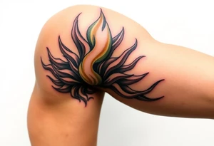 huge flames tattoo idea