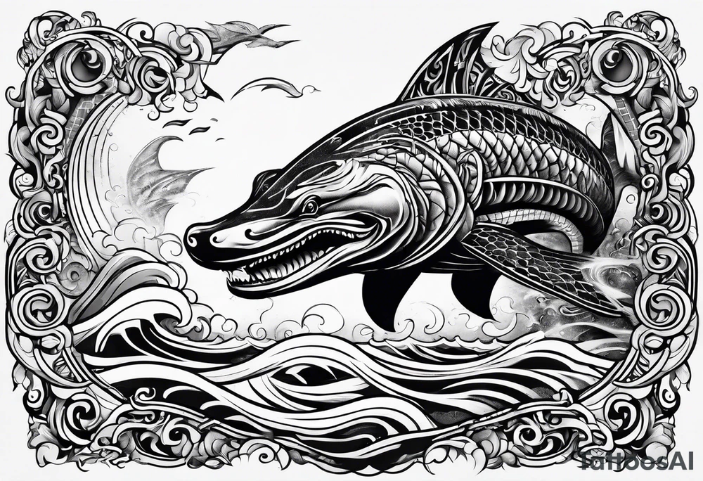 Leviathan wrapped around my fore arm tattoo idea
