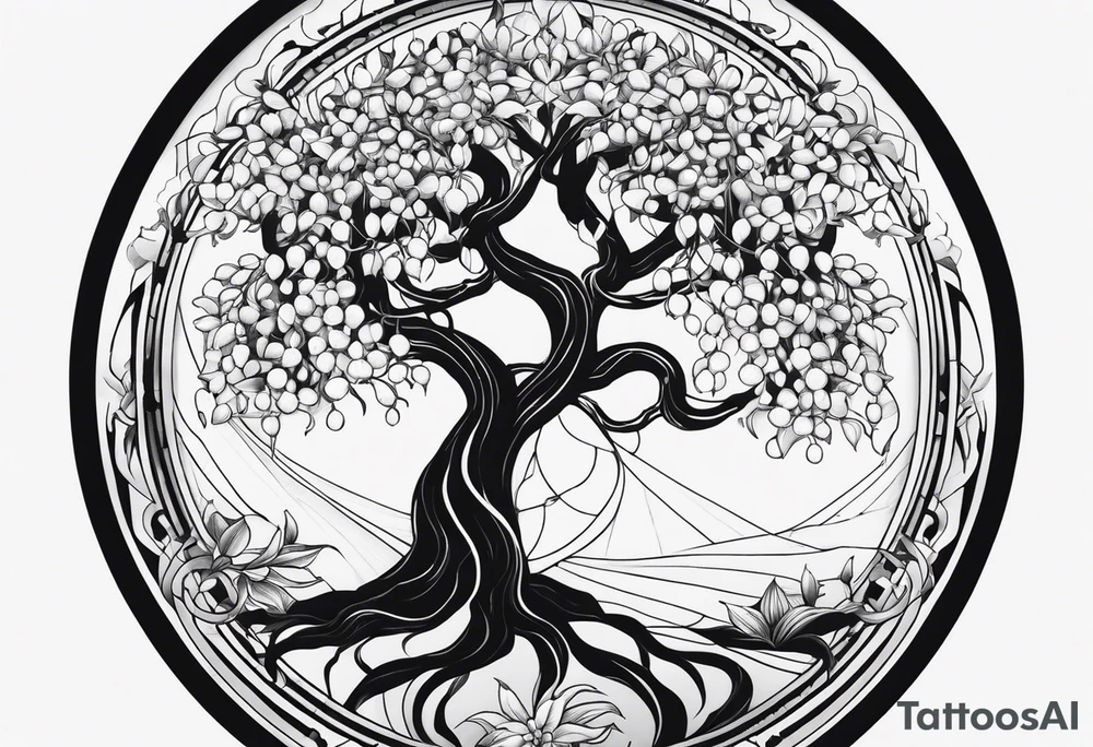 2 Clocks, banyan tree, lily of the valley, protector, strong tattoo idea