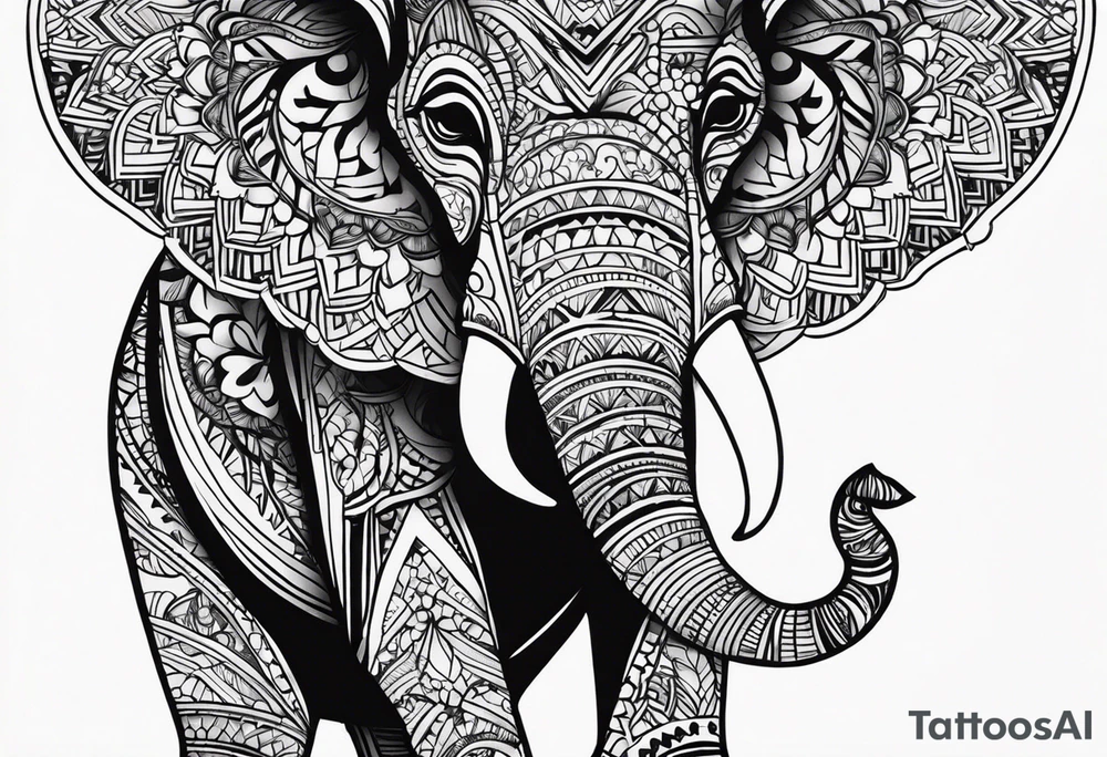 Baby elephant tattoo idea