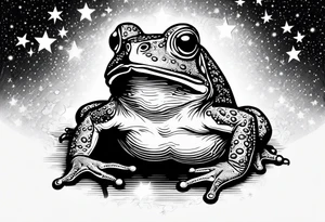 Toad pointing at stars tattoo idea