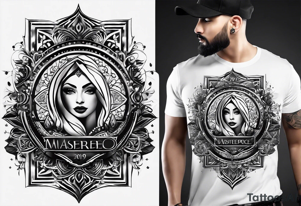 The name محمود and a date 04/12/2019 under it tattoo idea