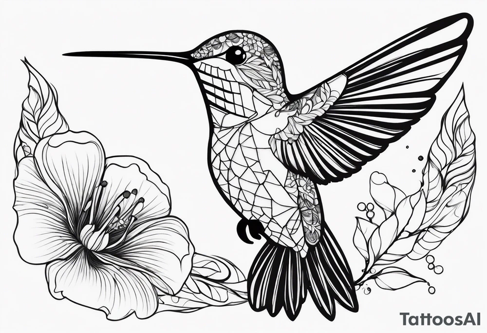 Hummingbird tattoo idea