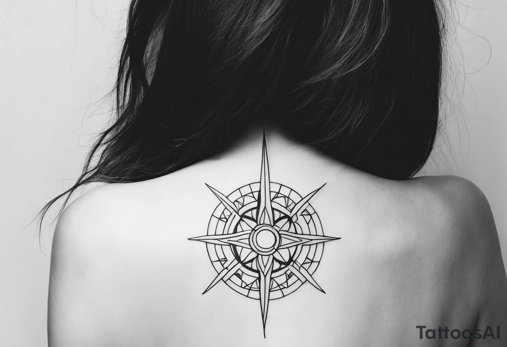 spine tattoo with a halo tattoo idea