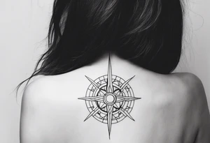 spine tattoo with a halo tattoo idea