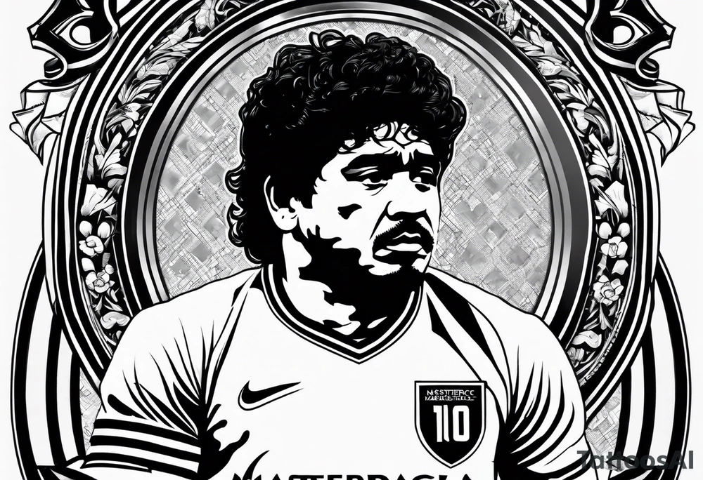 Maradona with number 10 tattoo idea