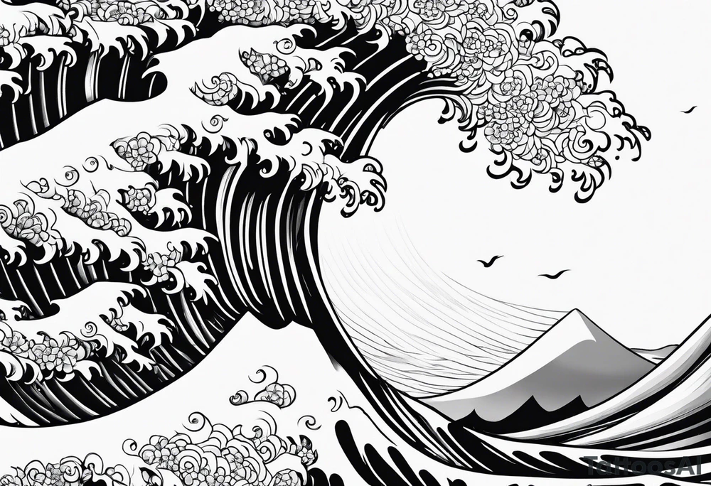 waves tattoo idea