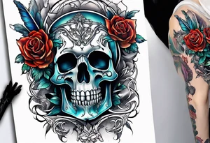 Beautiful death tattoo idea