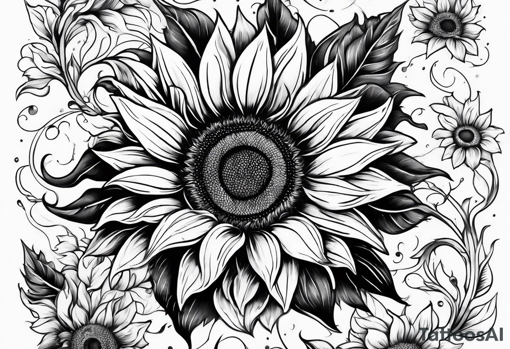 Sunflower and semi colon tattoo idea