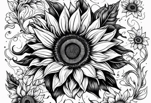 Sunflower and semi colon tattoo idea