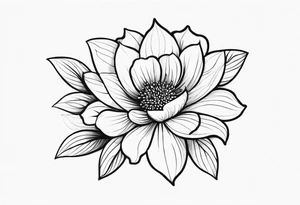 “Produce a series of minimalist flower tattoos, each representing different blooms with a focus on simplicity and beauty.” tattoo idea