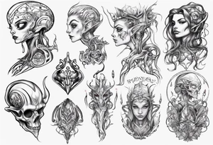 Elf, love, tattoo idea