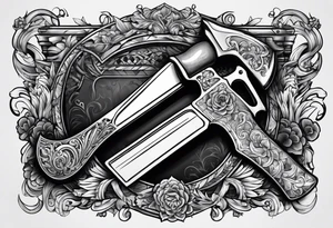 Handsaw and a hammer tattoo idea