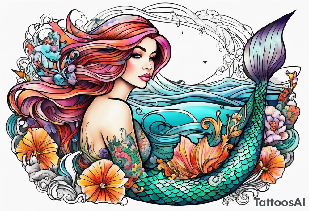 Mermaid tattoo idea