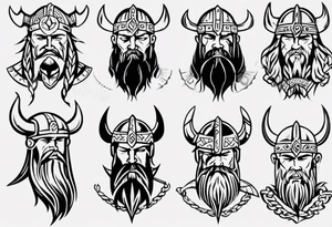 Viking face tattoo idea