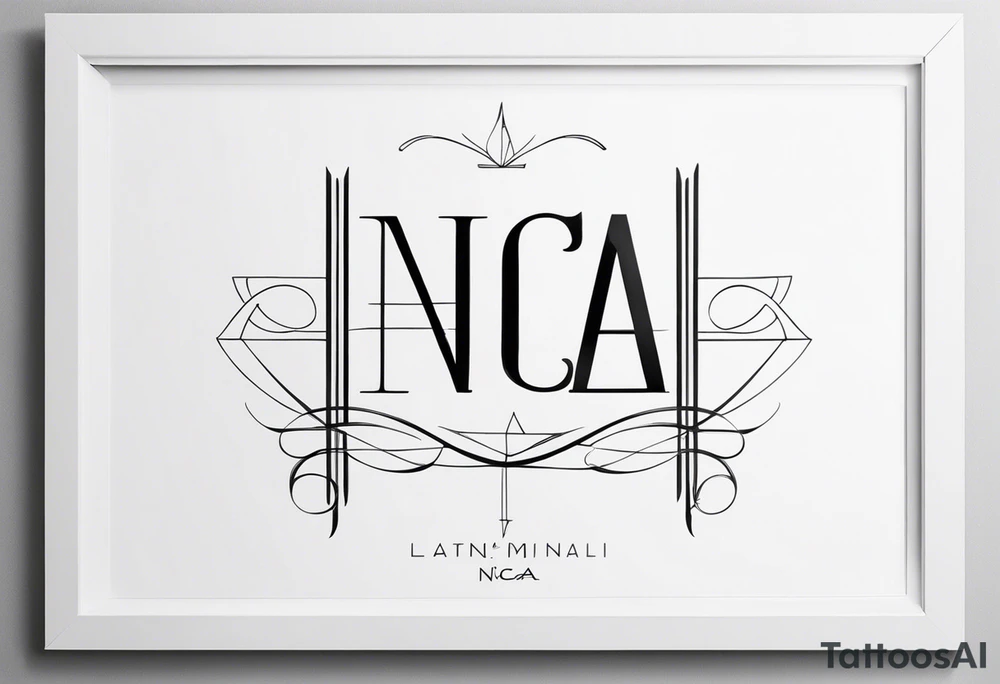 Initials NCA with date 9-15-16 tattoo idea
