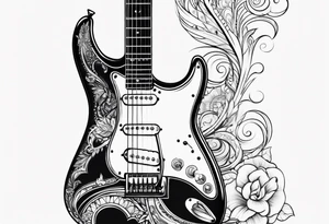 Electric guitar tattoo idea