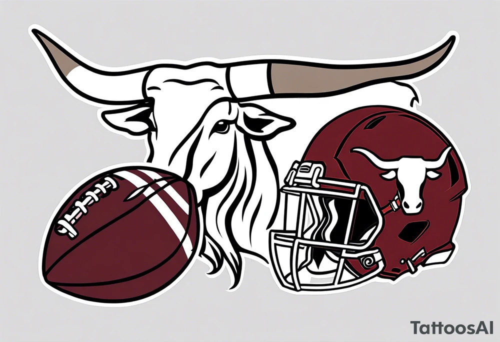 Longhorns and Aggies football tattoo idea