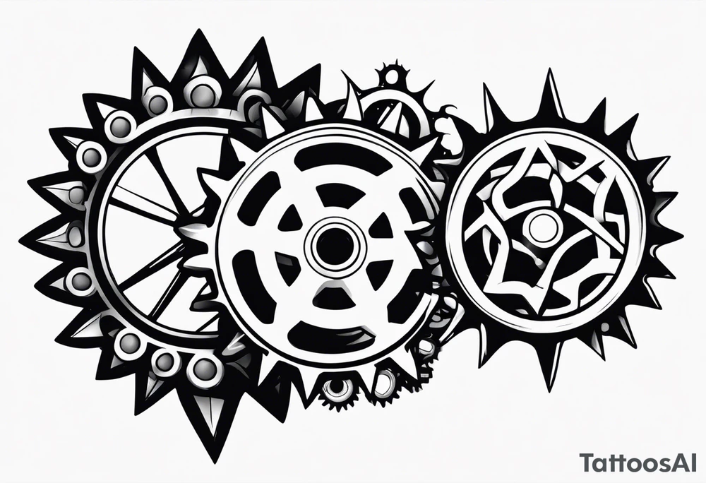 sprocket with chain tattoo idea