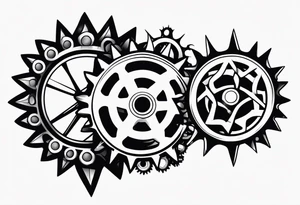 sprocket with chain tattoo idea