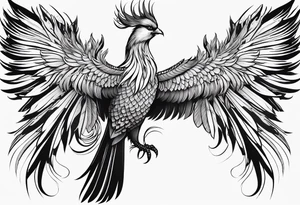 graceful asian style phoenix with extra long tail feathers and a long neck and large feathers
arm tattoo tattoo idea