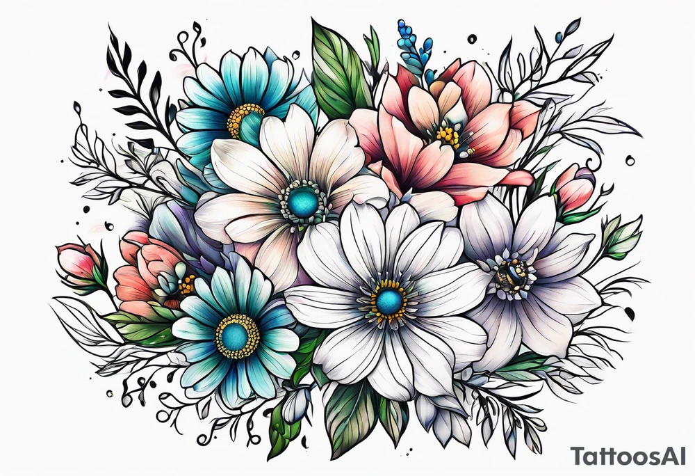 Wildflowers tattoo idea
